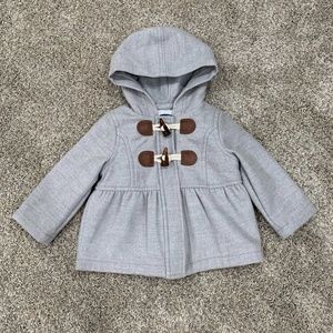 Infant girl grey peacoat